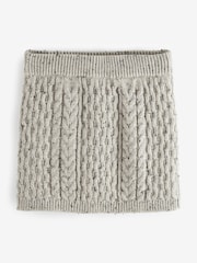 Grey Cable Knitted Mini Skirt With Wool - Image 5 of 6