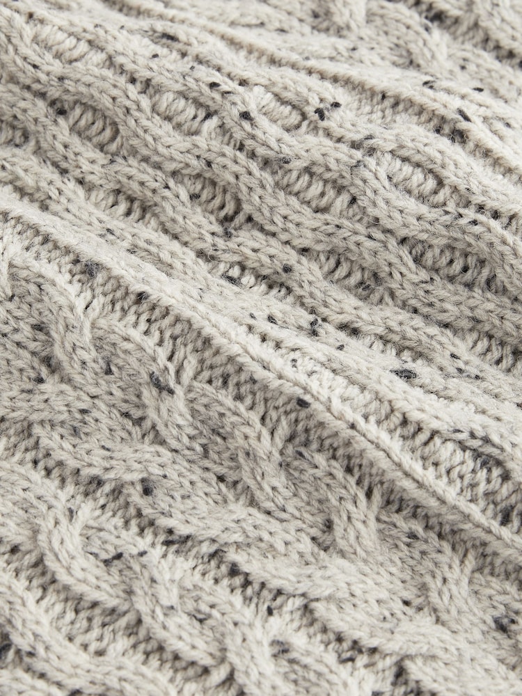 Grey Cable Knitted Mini Skirt With Wool - Image 7 of 7