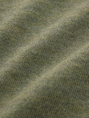 Kaki zelena - Premium 100% Merino volna gumb pletena jopa - Slika 6 iz 6