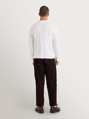 Crema - Wax London Caleb Waffle Henley Sweat Top - Imagen 2 de 4