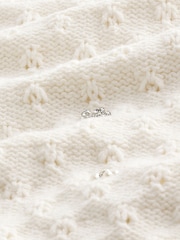 White Ecru Embellished Gem Short Sleeve Knitted Jumper - Image 6 of 7