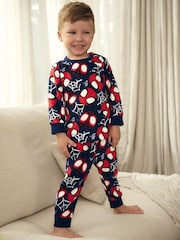Red/Navy Spiderman Single Soft Touch Fleece with Elastane (12mths-10yrs) - Image 1 of 6