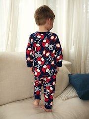 Red/Navy Spiderman Single Soft Touch Fleece with Elastane (12mths-10yrs) - Image 2 of 6