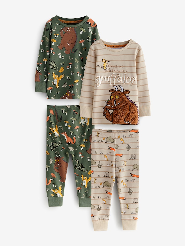 Kaki/Cream Gruffalo - Pyjama Snuggle 2 Pack (9mths-9yrs) - Image 5 of 10