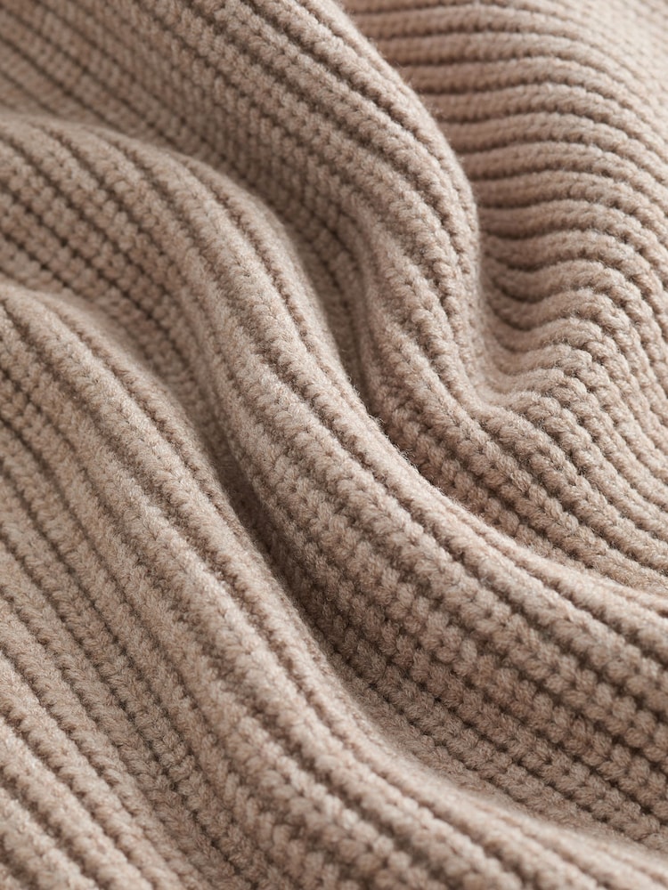 Neutral Longline Sleeveless Ribbed V-Neck Knitted Tank Vest Top - Image 7 of 7