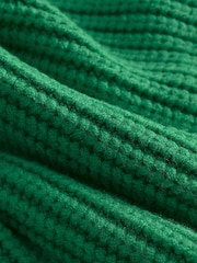 Bright Green Longline Sleeveless Ribbed V-Neck Knitted Tank Vest Top - Image 7 of 7