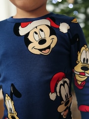 موديل Mickey and Friends كحلي - Single Long Sleeves 100% Cotton Pyjamas (9mths-10yrs) (9mths-10yrs) - صورة 4 من 5