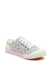 Rocket Dog Jazzin Preston Cotton White Trainers - Image 1 of 7