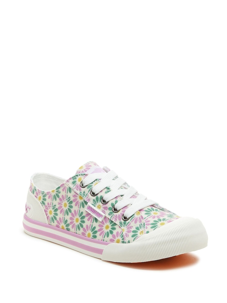 Rocket Dog Jazzin Preston Cotton White Trainers - Image 1 of 7
