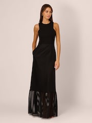 Adrianna By Adrianna Papell Shadow Stripe Gown - Image 1 of 7