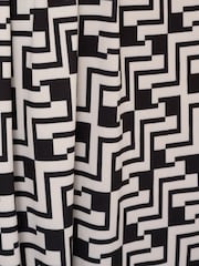 Adrianna Papell Printed Black Midi Dress - Image 7 of 7