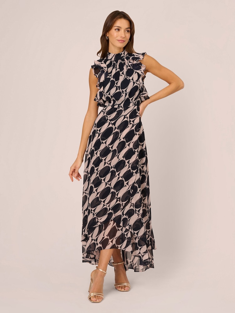 Adrianna Papell Multi Printed Maxi Dress - Image 1 of 7 Adrianna Papell Multi Printed Maxi Dress - Image 1 of 7