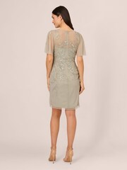 Adrianna Papell Cream Studio Beaded Cocktail Dress - Image 2 of 6