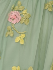 Adrianna Papell Green Embroidered Maxi Dress - Image 7 of 7