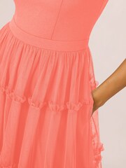 Adrianna By Adrianna Papell Knit And Mesh Midi Dress - Image 5 of 7