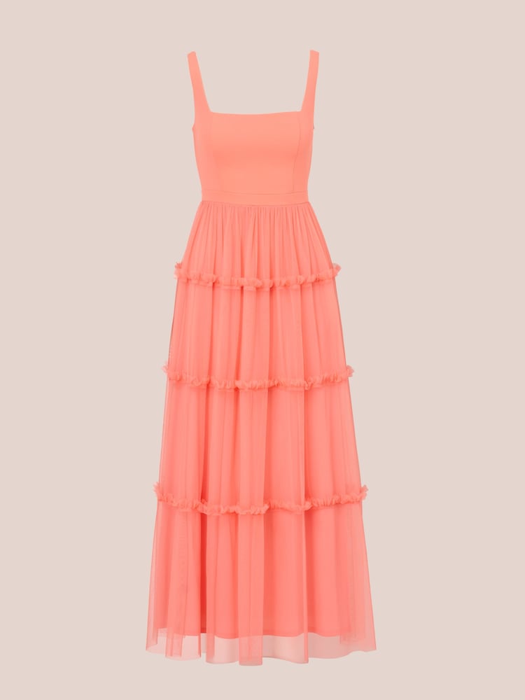 Adrianna By Adrianna Papell Knit And Mesh Midi Dress - Image 7 of 7