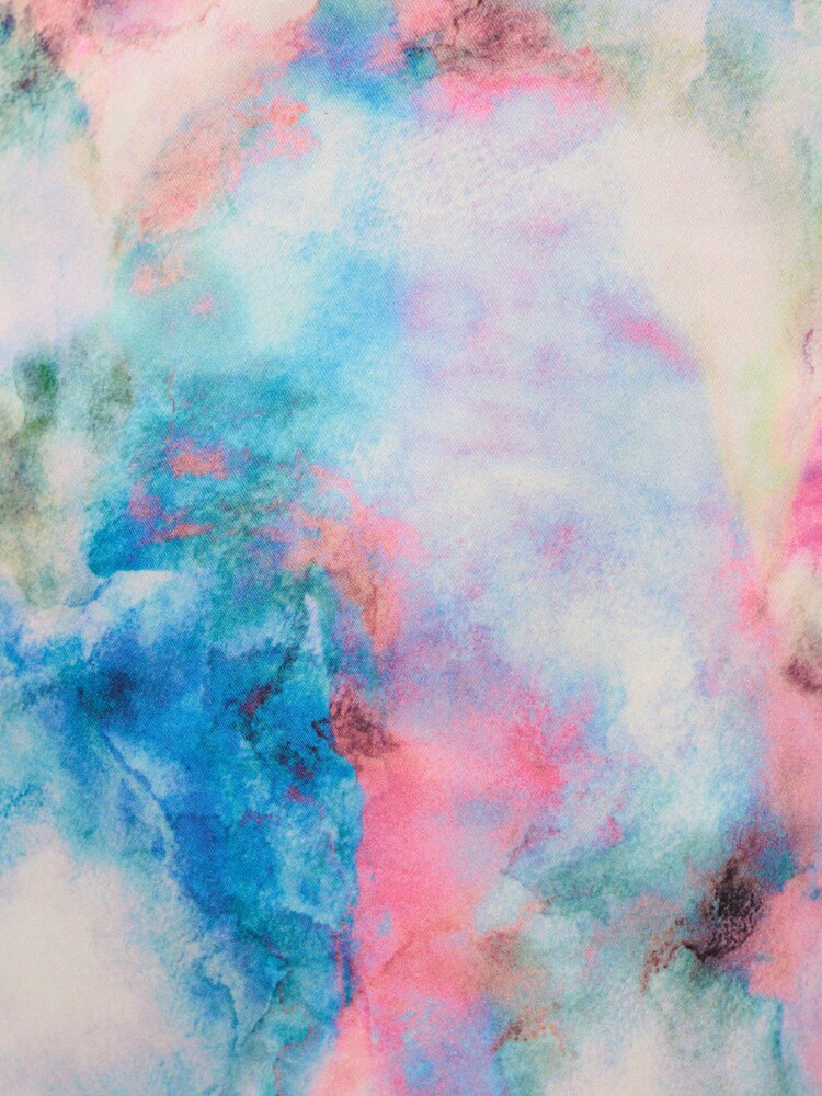 Adrianna Papell Blue Printed Sateen Kimono Dress - Image 8 of 8