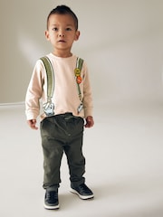 Natural 100% Cotton Long Sleeve Printed Backpack T-Shirt (3mths-7yrs) - Image 4 of 7
