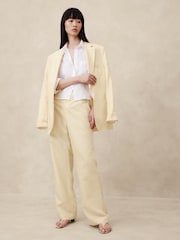Banana Republic Yellow Arcata Tencel-Linen Easy Trousers - Image 1 of 4