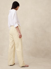 Banana Republic Yellow Arcata Tencel-Linen Easy Trousers - Image 2 of 4