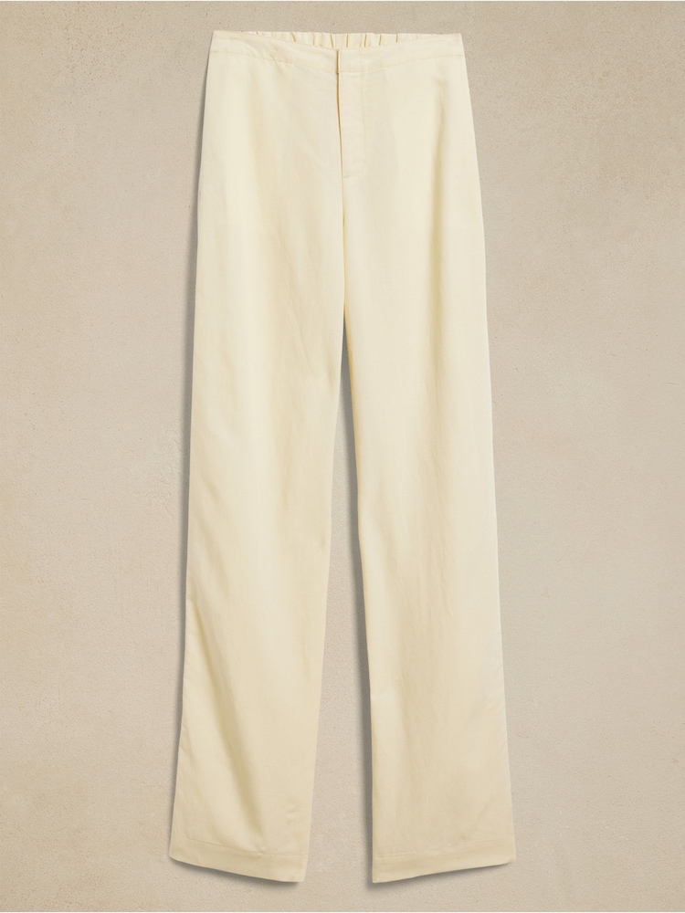Banana Republic Yellow Arcata Tencel-Linen Easy Trousers - Image 4 of 4