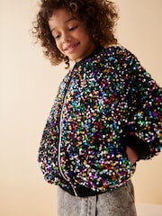 Multi Sequin Bomber Jacket (3-16yrs) - Image 3 of 7