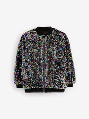 Multi Sequin Bomber Jacket (3-16yrs) - Image 5 of 7