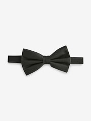 Black Textured Silk Bow Tie - Image 1 of 4