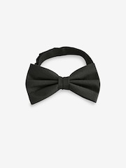 Black Textured Silk Bow Tie - Image 3 of 4