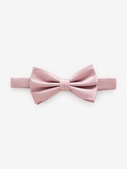 Icy Pink Textured Silk Bow Tie - Image 1 of 4