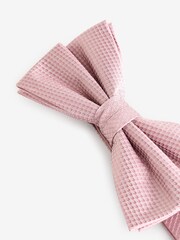 Icy Pink Textured Silk Bow Tie - Image 2 of 4