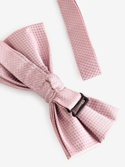 Icy Pink Textured Silk Bow Tie - Image 4 of 4