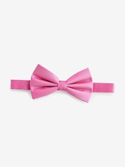 Fuchsia Pink Textured Silk Bow Tie - Image 1 of 4