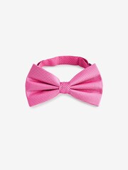 Fuchsia Pink Textured Silk Bow Tie - Image 3 of 4