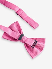 Fuchsia Pink Textured Silk Bow Tie - Image 4 of 4