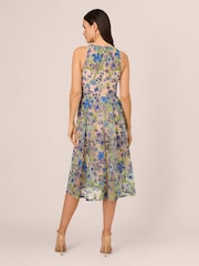 Adrianna Papell Besticktes, ausgestelltes Kleid, Blau - Bild 2 von 7