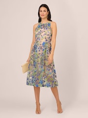 Adrianna Papell Besticktes, ausgestelltes Kleid, Blau - Bild 3 von 7