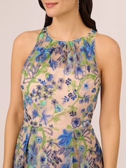 Adrianna Papell Besticktes, ausgestelltes Kleid, Blau - Bild 4 von 7