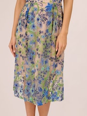 Adrianna Papell Besticktes, ausgestelltes Kleid, Blau - Bild 5 von 7