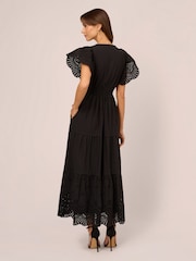 Adrianna Papell 100% Cotton Eyelet Black Dress - Image 2 of 7
