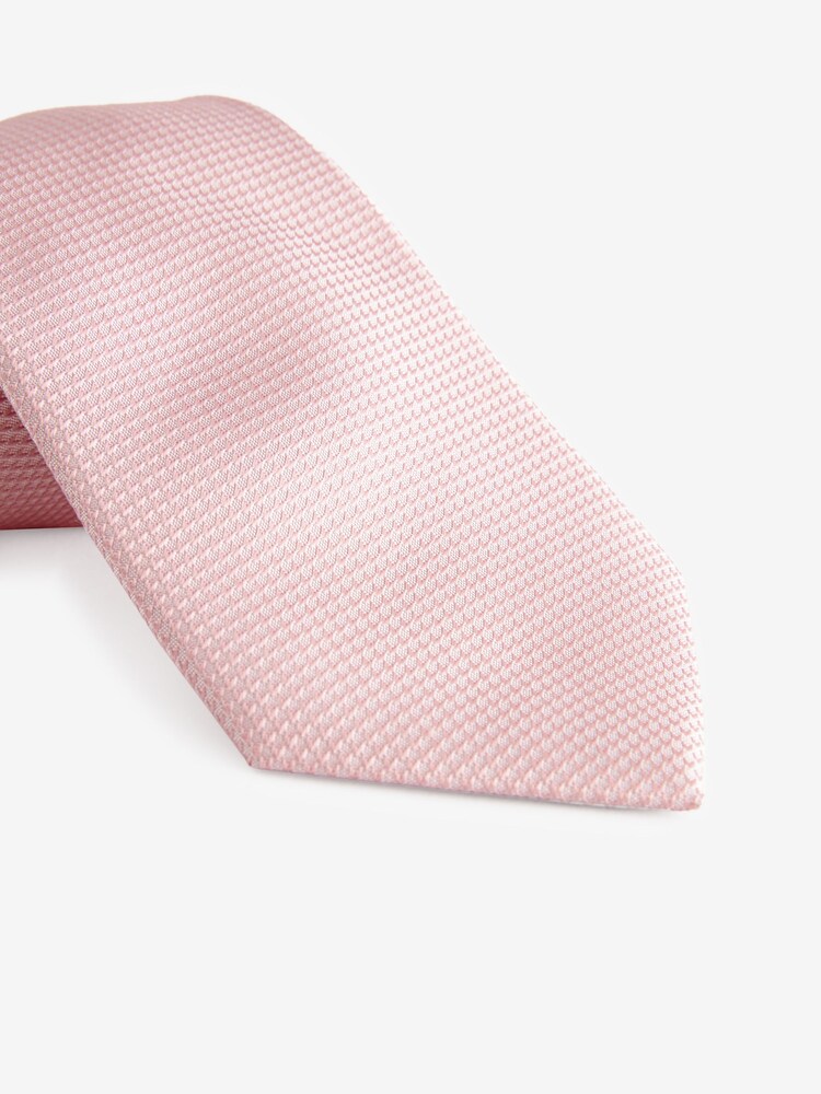 Icy Pink Textured Silk Tie - Image 2 of 3