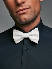 White Textured Bow Tie - Image 1 of 6