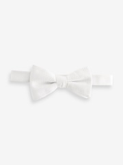 White Textured Bow Tie - Image 3 of 6
