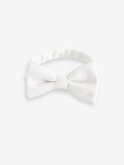 White Textured Bow Tie - Image 5 of 6