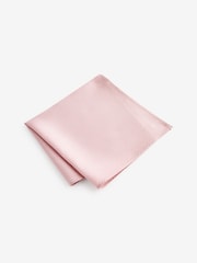 Icy Pink Textured Silk Lapel Pin And Pocket Square Set - Image 2 of 3