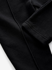 Black Pintuck 100% Cotton Joggers (3mths-7yrs) - Image 3 of 3