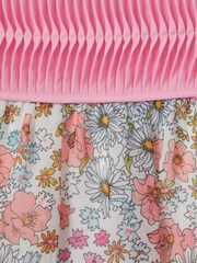 Reiss Pink Print Leela 4-9 yrs Floral Print Tiered Dress - Image 5 of 5