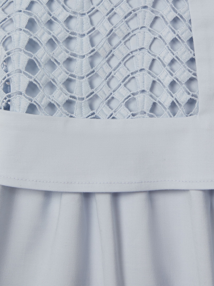 Reiss Blue Eden 9-13 yrs Embroidered Halter Neck Dress - Image 4 of 4 Reiss Blue Eden 9-13 yrs Embroidered Halter Neck Dress - Image 4 of 4