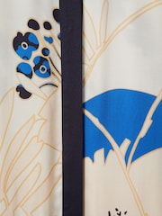 Reiss Navy/Blue Isla Printed Split Hem Shirt - Image 6 of 6