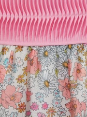 Reiss Pink Print Leela Senior Floral Print Tiered Dress - Image 5 of 5